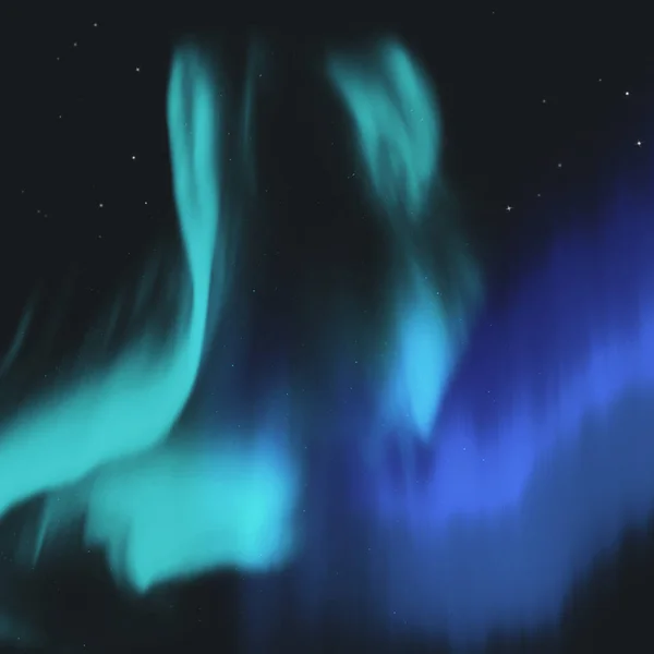 Gyönyörű Északi Fények Éjszakai Égbolton — Stock Fotó