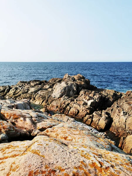 Coruna Spanya Açık Gökyüzünün Altındaki Bir Sahilin Dikey Görüntüsü — Stok fotoğraf