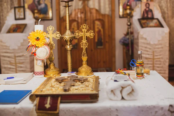 Baptême Traditionnel Dans Église — Photo