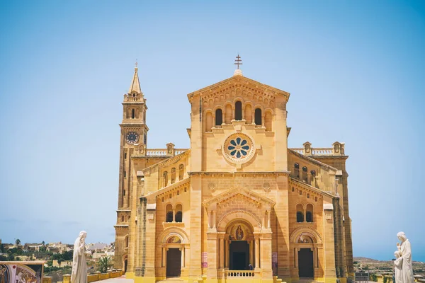 Gozo Malte Août 2021 Plan Façade Basilique Pinu Avec Tour — Photo
