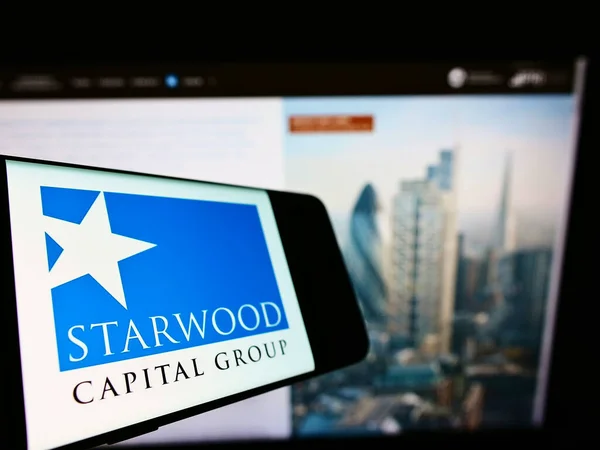 Stuttga Deutschland Juni 2021 Handy Mit Logo Der Investmentfirma Starwood — Stockfoto