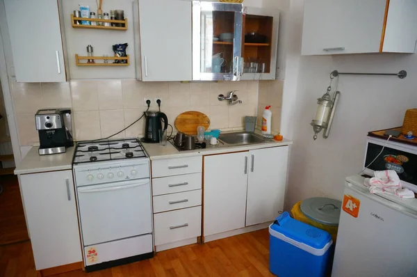 Praga República Checa Julio 2019 Una Cocina Amueblada Interior Con — Foto de Stock