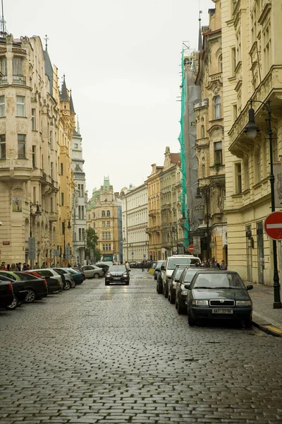 Пегуе Чешская Республика Фоторепортаж Одной Улиц Города — стоковое фото