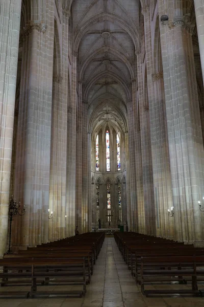 Krásný Výhled Interiér Kláštera Batalha Portugalsku — Stock fotografie