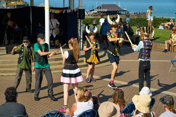 Broadstairs United Kingdom Ağustos 2021 Geleneksel Sabah Dansçıları Geleneksel Broadstairs — Stok fotoğraf