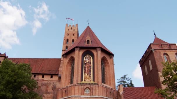 Vista Panoramica Con Antico Castello Medievale Dell Isola Trakai Nella — Video Stock