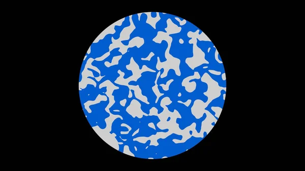 Círculo Abstrato Azul Branco Sobre Fundo Preto — Fotografia de Stock