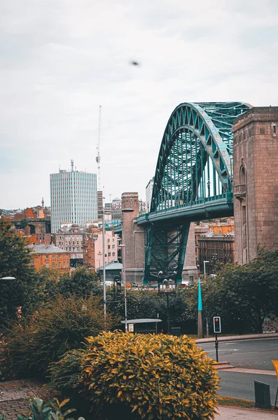 Newcastle Tyne Royaume Uni Juil 2021 Vue Verticale Magnifique Pont — Photo