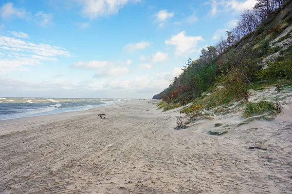 Playa Sarbinowo Polonia Bajo Cielo —  Fotos de Stock