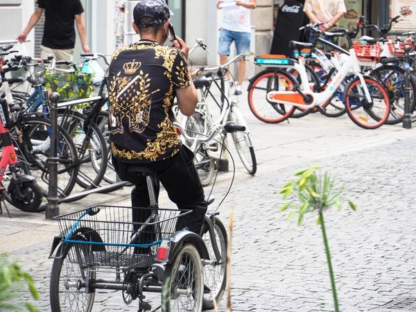 Milano Italien Aug 2021 Ren Mobilitet Chinatown Grannskapet Milano Italien — Stockfoto