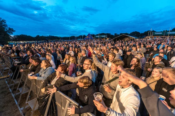 Bornholm Dánia 2021 Augusztus Nagy Tömeg Gyűlt Össze Dán Fesztiválon — Stock Fotó