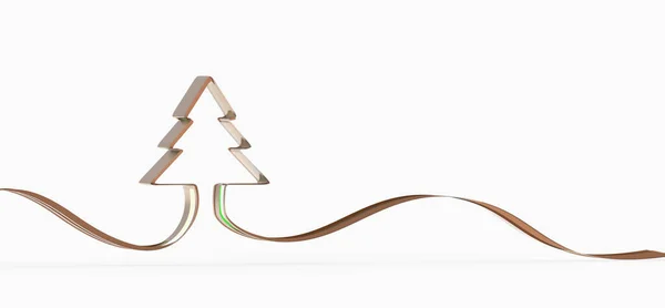 Ilustrace Vánočního Stromečku Izolovaného Bílém Pozadí — Stock fotografie