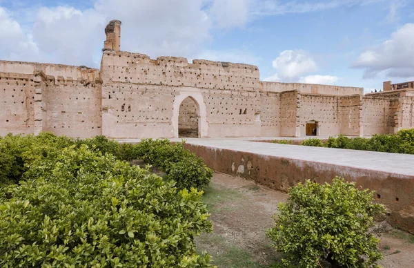 Marrakech Španělsko Prosince 2019 Pohled Palác Badi Nebo Nesrovnatelný Palác — Stock fotografie