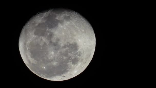 Księżyc Nocnym Niebie — Wideo stockowe