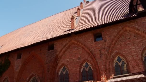 Landschap Uitzicht Met Oude Middeleeuwse Trakai Island Castle Zonnige Dag — Stockvideo
