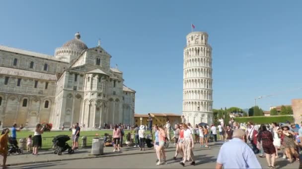 Pisa Italy Circa June 2019 Tourists People Square Venice Tuscany — Stock Video