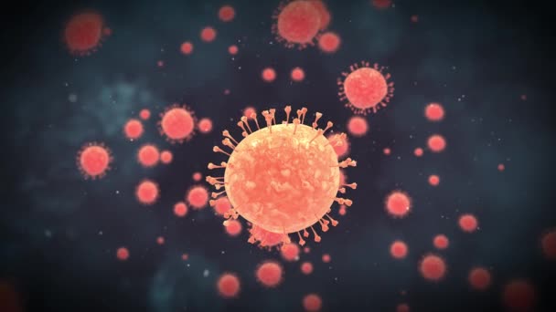 Células Virales Bacterias Ilustración — Vídeo de stock