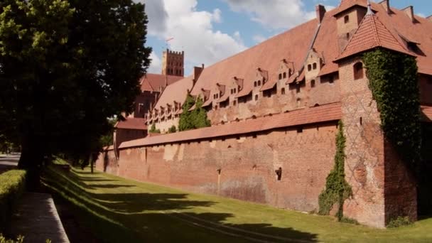 Landscape View Old Medieval Trakai Island Castle Sunny Day Trakai — Stock Video