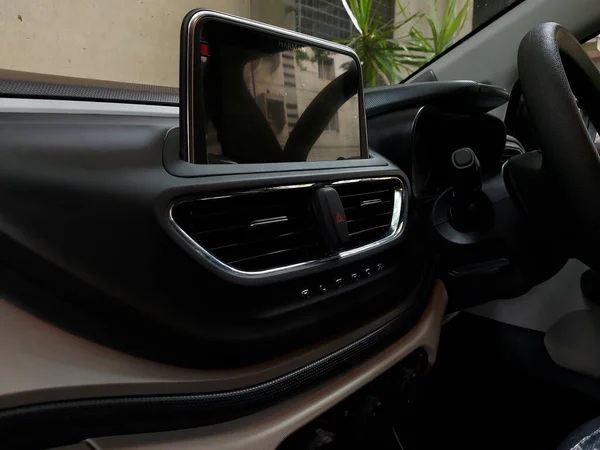 Front Panel Car Small Touchscreen — Stock Photo, Image