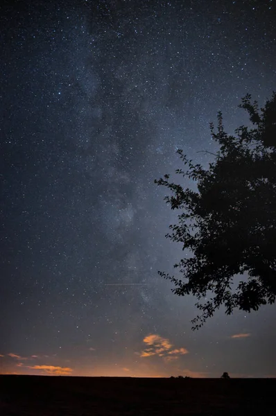 Cielo Nocturno Con Estrellas Galaxias Visibles — Foto de Stock