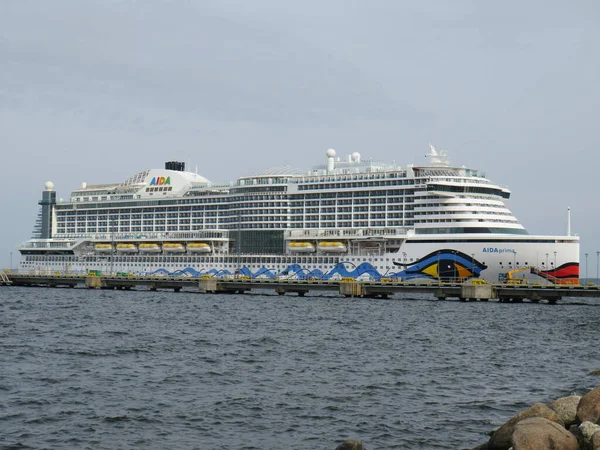 Kiel Germany Aug 2019 German Cruise Ship Aida Moored Port — Stock Photo, Image