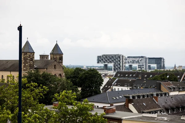 Utsikt Över Crane Byggnaderna Köln Tyskland — Stockfoto