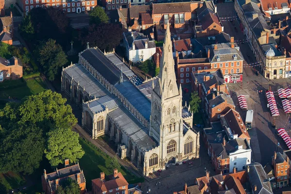 Een Antenne Opname Van Mary Magdalena Church Newark Trent Engeland — Stockfoto