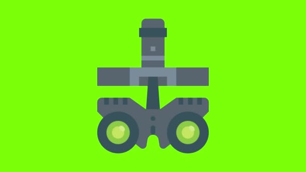 Illustration Night Vision Device Green Background — Stock Video