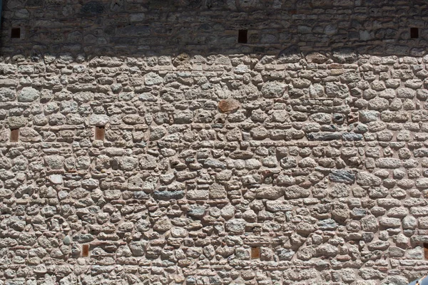 Ένα Κοντινό Πλάνο Ενός Πέτρινου Τοίχου — Φωτογραφία Αρχείου