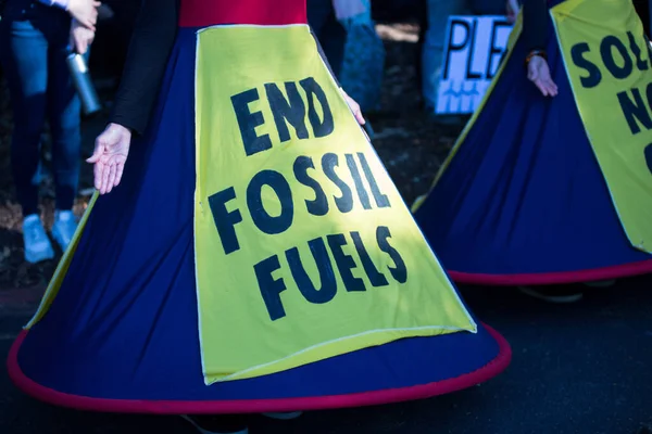 Melbourne Austrália Maio 2021 Assinatura Combustíveis Fósseis Protesto Contra Mudanças — Fotografia de Stock