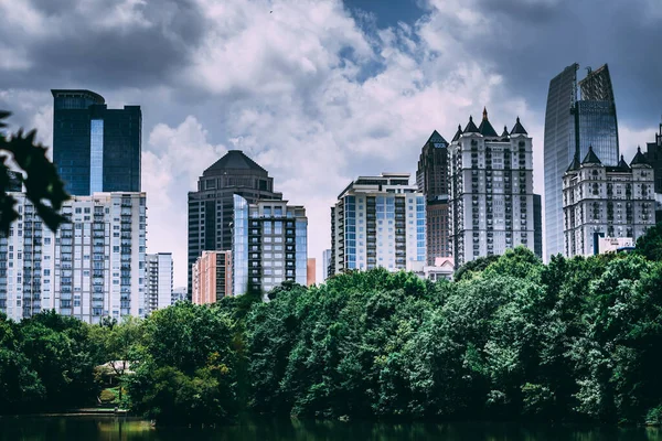 Een Prachtige Donkere Opname Van Piedmont Park Atlanta Usa — Stockfoto