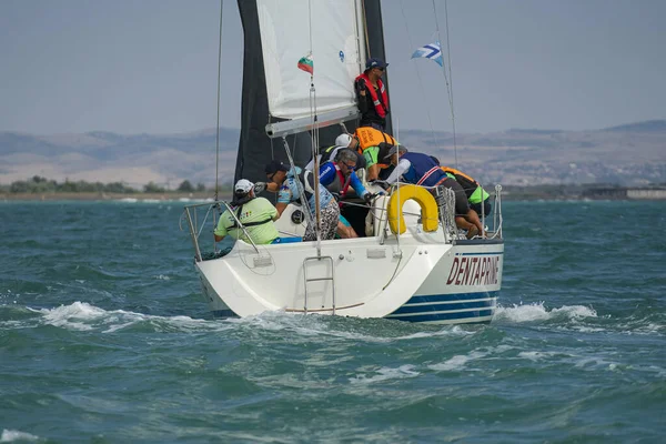 Burgas Bulgária 2020 Augusztus Nemzetközi Hajós Regatta Burgasz Öbölben Bulgáriában — Stock Fotó