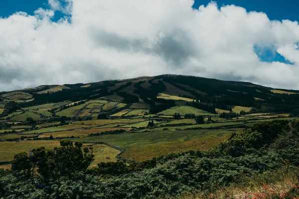 Beautiful Scene Hilly Landscapes Cloudy Sky — Stock Photo, Image