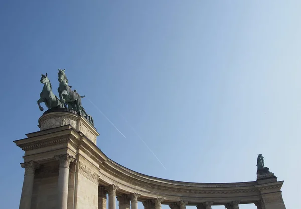 Der Malerische Heldenplatz Budapest Ungarn — Stockfoto