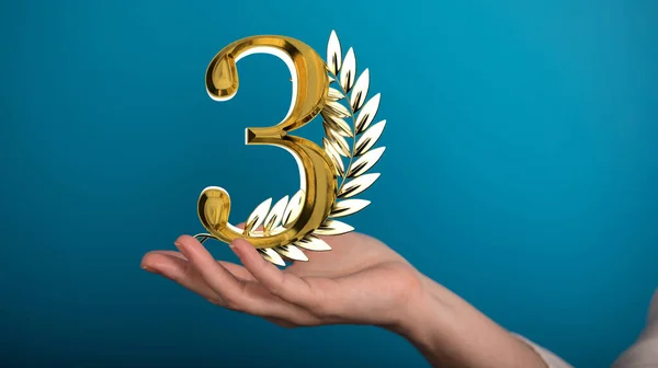 Digital Years Anniversary Award Hand — Stock Photo, Image