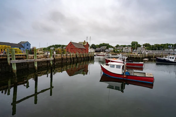 Rockport United States Aug 2021 Landscape Boats Cabins Sea Rockport — Stock Photo, Image