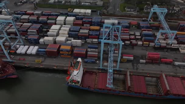 Vista Aérea Del Muelle Estocolmo Suecia — Vídeos de Stock