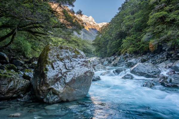 Μια Σκηνή Milford Sound Στη Νέα Ζηλανδία — Φωτογραφία Αρχείου