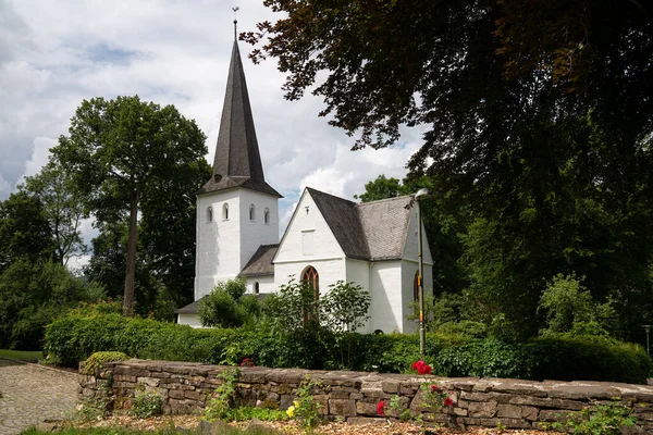 Detailní Záběr Středověkého Kostela Wiedenest Bergneustadtu Německu — Stock fotografie