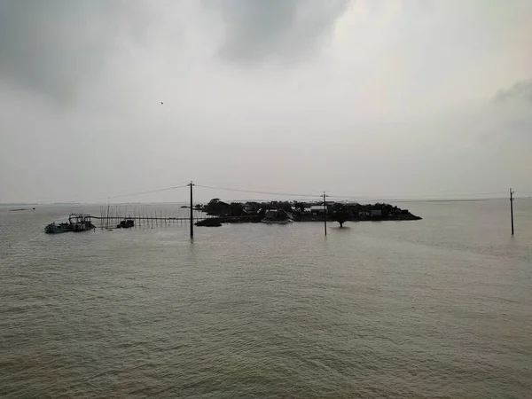 Una Pequeña Isla Gran Lago Bangladesh — Foto de Stock