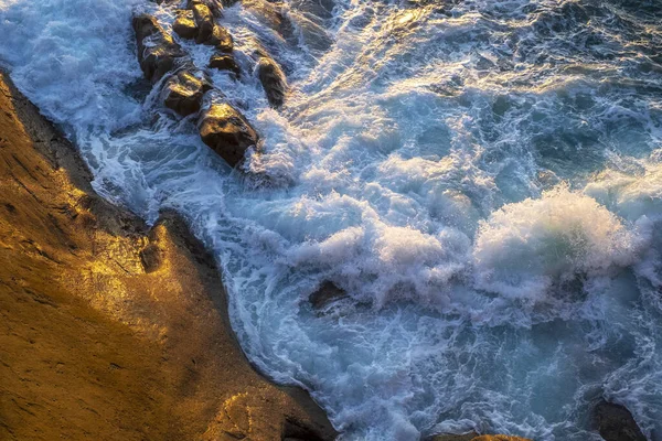 拍到海浪拍到的特写镜头 — 图库照片