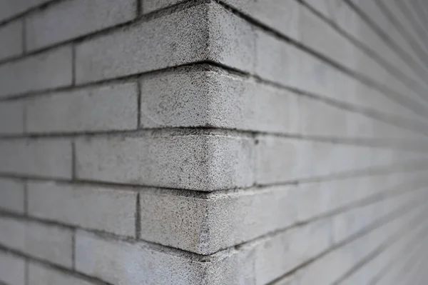 Närbild Hörnet Tegelvägg Byggnad — Stockfoto