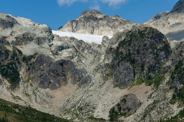 Närbild Den Klippiga Bergstoppen Brandywine Whistler Kanada — Stockfoto