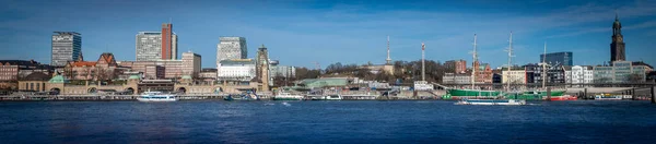 Panoramautsikt Över Floden Och Byggnader Hambu — Stockfoto