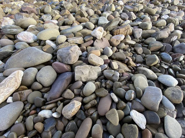 นหล งธรรมชาต ชายหาดด วยก อนห นทะเลท — ภาพถ่ายสต็อก