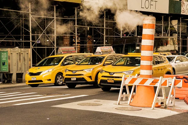 New York City États Unis Février 2020 Vue Des Taxis — Photo