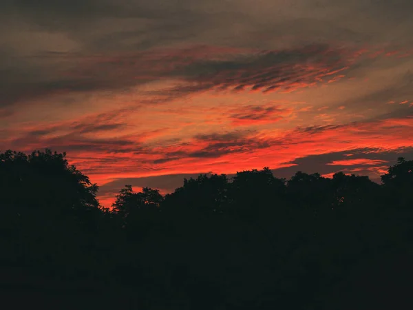 在康涅狄格州厄尼米勒自然中心的日落美景 — 图库照片