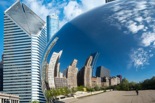 Förenade Stater Mar 1918 Molnporten Vid Millennium Park Chicago Stad — Stockfoto