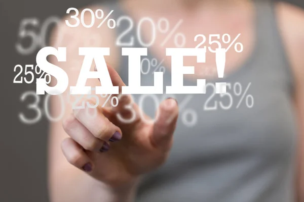 Illustration Sale Discounts Hand — Stock Photo, Image