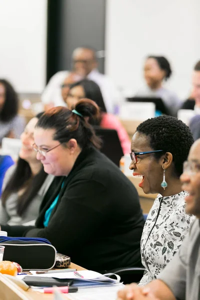 Johannesburg South Africa Aug 2021 Vertical Closeup Diverse Adult Delegates — Stock Photo, Image